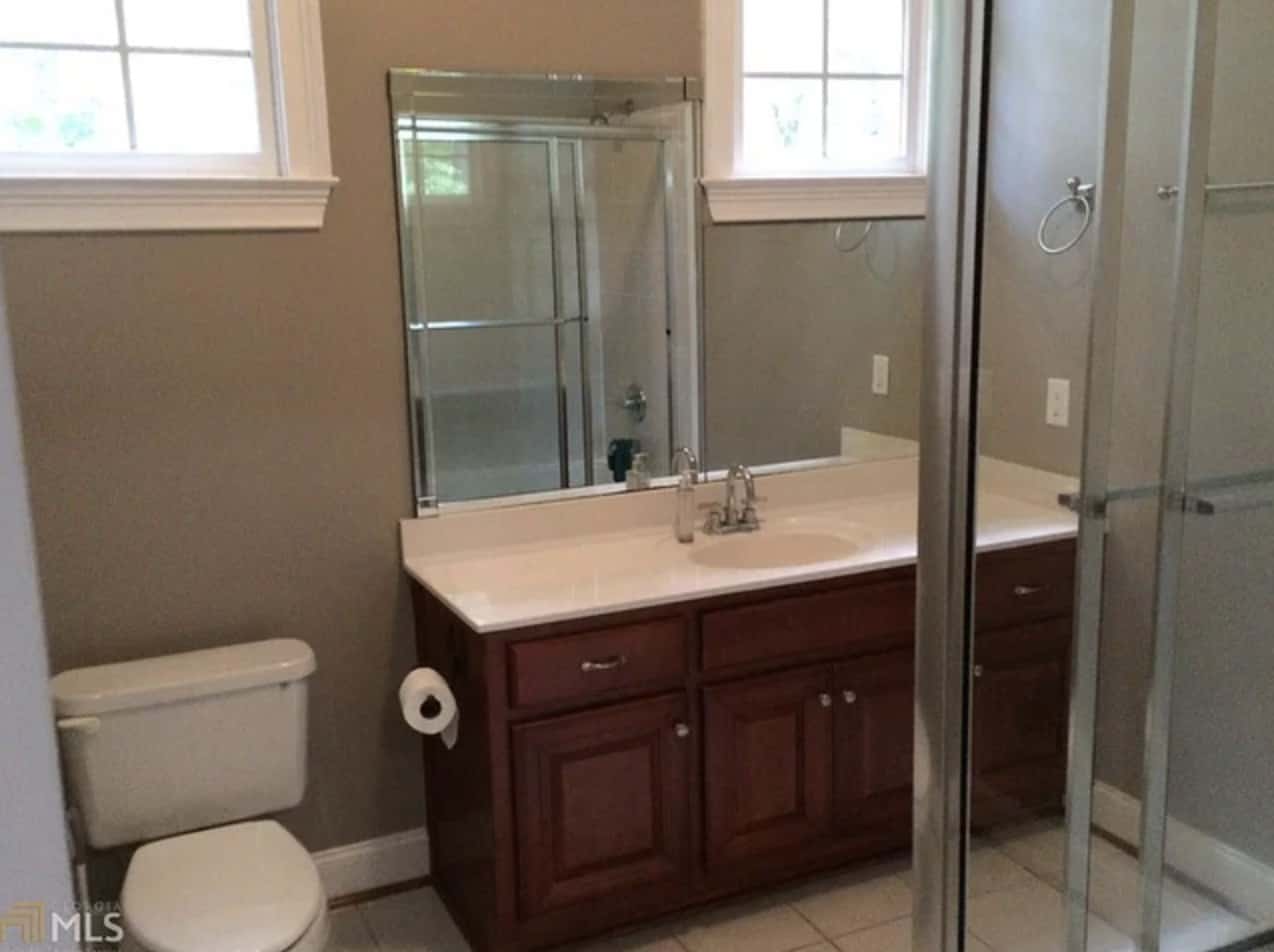 half-mirror bathroom fail