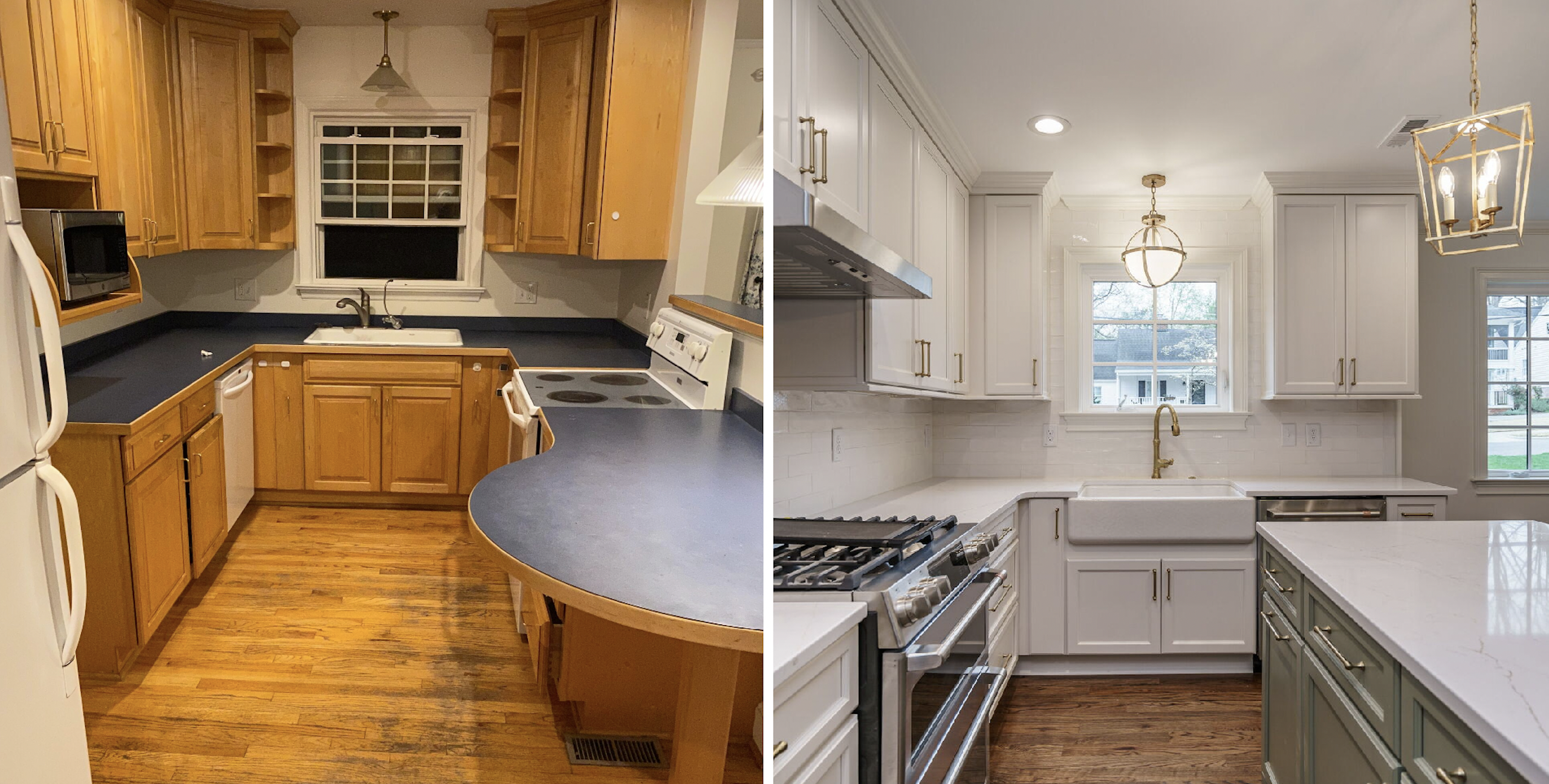 2716 Van Dyke Ave before and after kitchen
